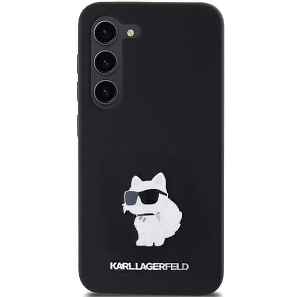 Karl Lagerfeld Silicone Choupette Metal Pin - θήκη για Samsung Galaxy S23 - Μαύρο 3