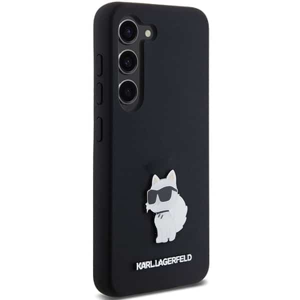 Karl Lagerfeld Silicone Choupette Metal Pin - θήκη για Samsung Galaxy S23 - Μαύρο 4