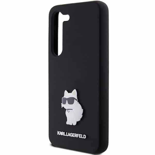 Karl Lagerfeld Silicone Choupette Metal Pin - θήκη για Samsung Galaxy S23 - Μαύρο 6