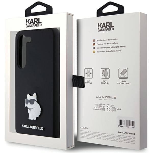 Karl Lagerfeld Silicone Choupette Metal Pin - θήκη για Samsung Galaxy S23 - Μαύρο 8
