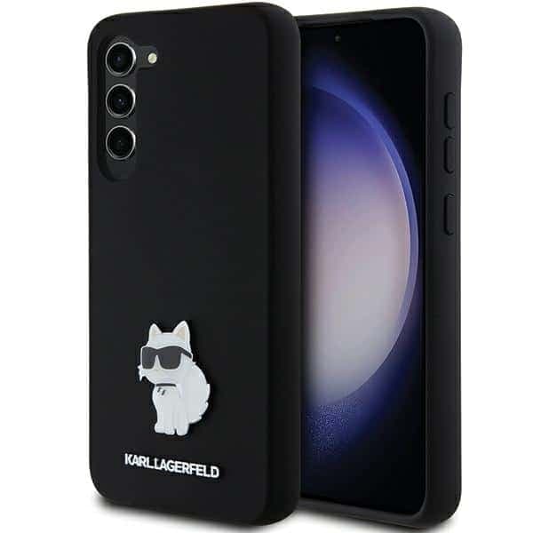Karl Lagerfeld Silicone Choupette Metal Pin - θήκη για Samsung Galaxy S23+ - Μαύρο