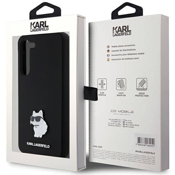 Karl Lagerfeld Silicone Choupette Metal Pin - θήκη για Samsung Galaxy S23+ - Μαύρο 8