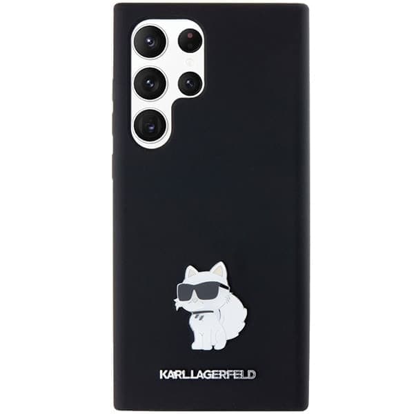 Karl Lagerfeld Silicone Choupette Metal Pin - θήκη για Samsung Galaxy S23 Ultra - Μαύρο 3