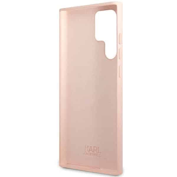 Karl Lagerfeld Silicone Choupette Metal Pin - θήκη για Samsung Galaxy S23 Ultra - Ροζ 7