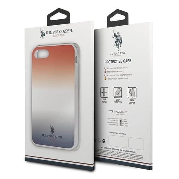 US Polo USHCI8TRDGRB iPhone 7/8/SE 2020 / SE 2022 κόκκινο-μπλε/blue&red Gradient Pattern Collection 7
