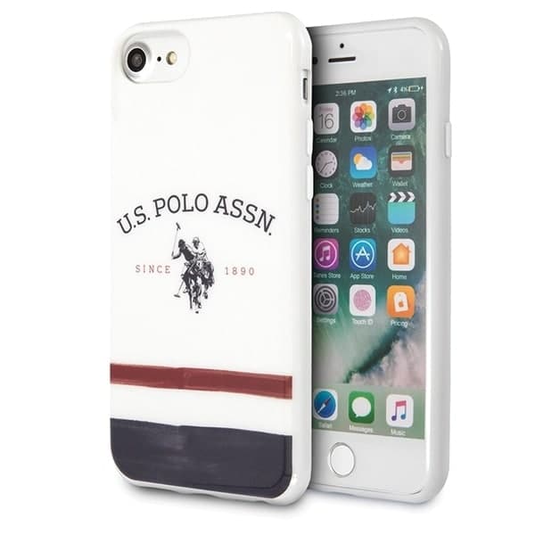 US Polo USHCI8PCSTRB iPhone 7/8/SE 2020 / SE 2022 λευκό Tricolor Pattern Collection
