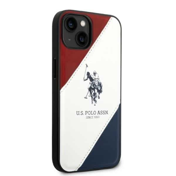 US Polo USHCP14MPSO3 iPhone 14 Plus / 15 Plus 6,7" λευκό Tricolor Embossed 6