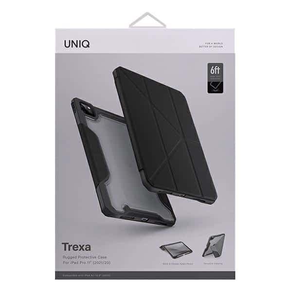 UNIQ θήκη Trexa για iPad Pro 11" 2021/2020 Αντιμικροβιακή μαύρη/black 8