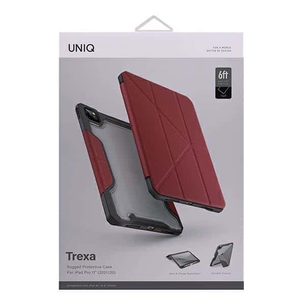 UNIQ θήκη Trexa για iPad Pro 11" 2021/2020 Αντιμικροβιακή κόκκινη 8