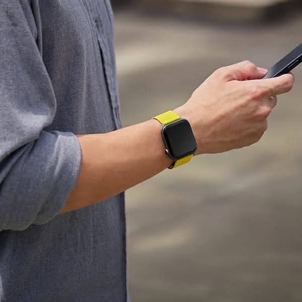 UNIQ λουράκι Revix για Apple Watch Series 1/2/3/4/5/6/7/8/9/SE/SE2 38/40/41mm. Αντιστρεπτικός Μαγνητικός λευκό-μπλε/white-blue 4