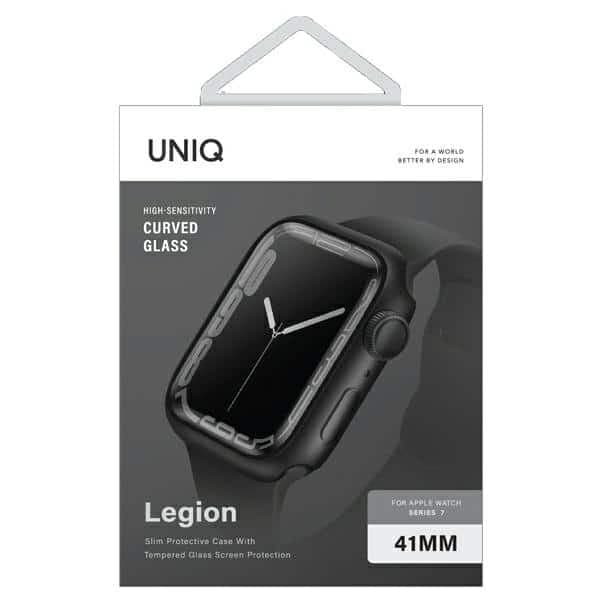 UNIQ θήκη Legion για Apple Watch Series 7/8/9 41mm μαύρη 2