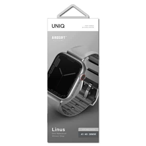 UNIQ Linus - θήκη για Apple Watch Series 1 / 2 3 4 5 6 7 8 9 SE (2022) - Γκρι 3