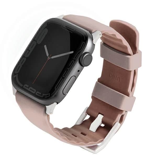 UNIQ λουράκι Linus για Apple Watch Series 1/2/3/4/5/6/7/8/9/SE/SE2 38/40/41mm. Airosoft Silicone ροζ/blush pink