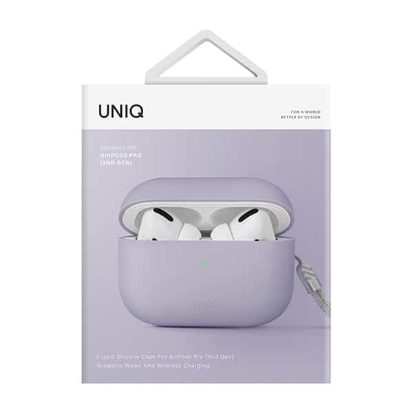 UNIQ θήκη Lino AirPods Pro 2 gen Silicone (2022/2023) λιλά/λεβάντα λιλά 5