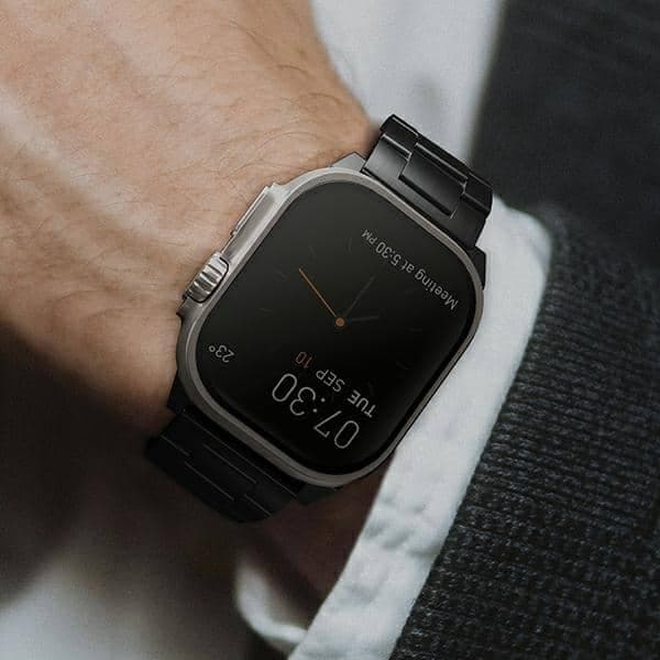 UNIQ pasek Osta Apple Watch 42/44/45/ 49mm Series 1/2/3/4/5/6/7/8/9/10/SE/SE2/Ultra/Ultra 2 Stainless Steel czarny/midnight black 4