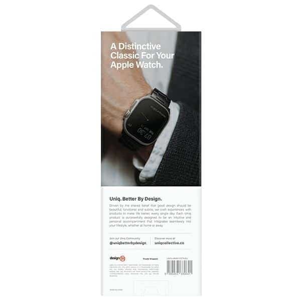 UNIQ pasek Osta Apple Watch 42/44/45/ 49mm Series 1/2/3/4/5/6/7/8/9/10/SE/SE2/Ultra/Ultra 2 Stainless Steel srebrny/titanium silver 5