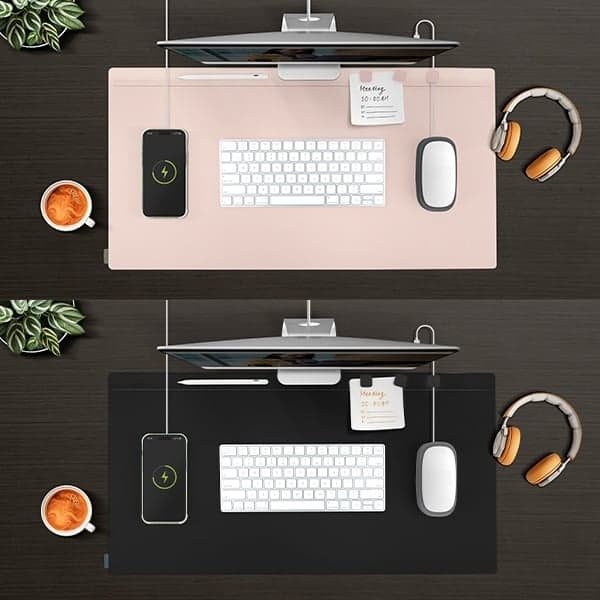 UNIQ Hagen Διπλής Όψης Mousepad Γραφείου Μαύρο-Μπλε/Midnight Black-Washed Blue 5