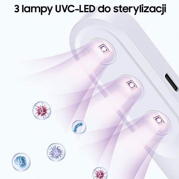 USAMS Λάμπα απολύμανσης UV-C Mini χειρός στεριλιστής λευκός/white ZB159XDD01 (US-ZB159) 3