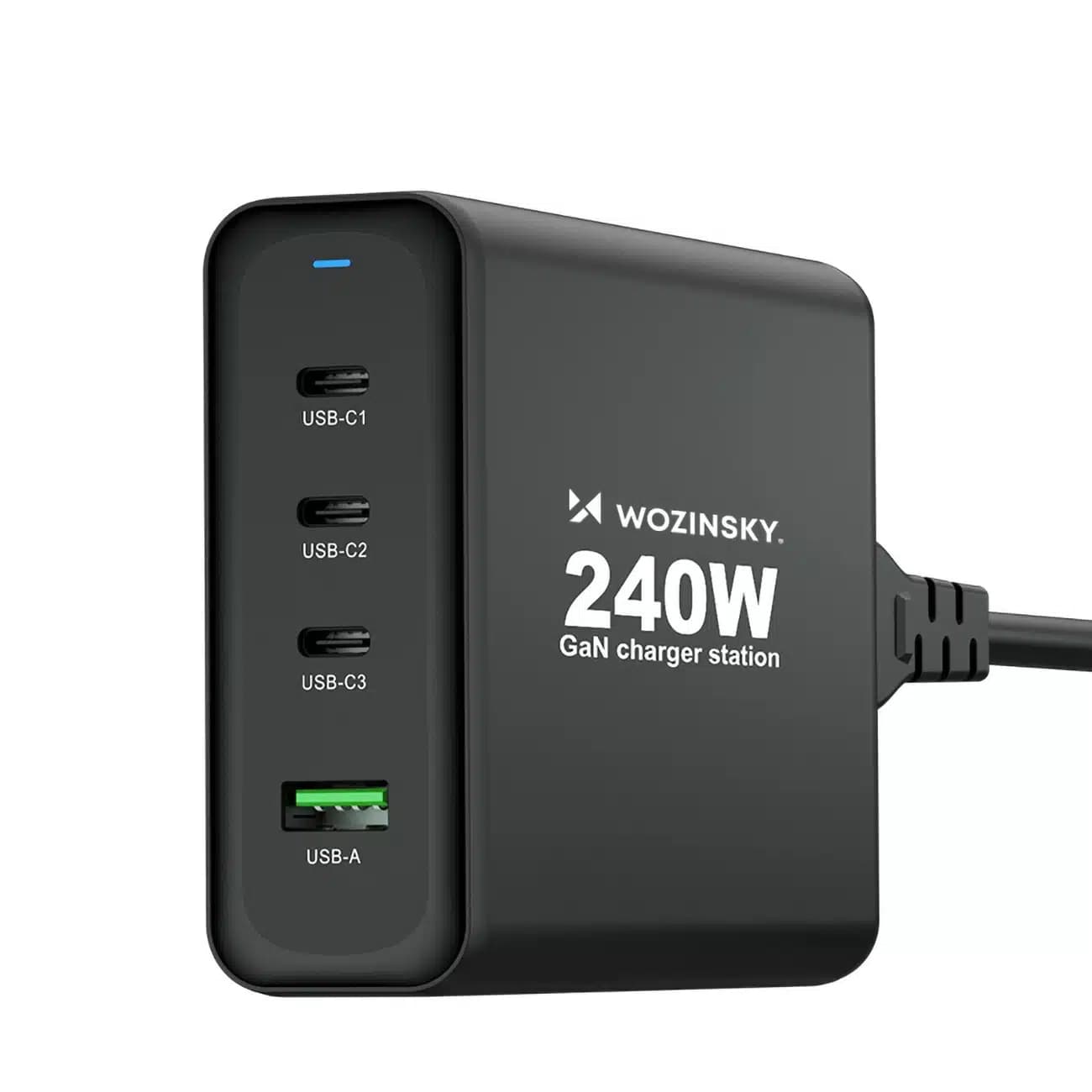Wozinsky WGCSB 240W GaN φορτιστής τοίχου USB-A / 3 x USB-C - μαύρο 3