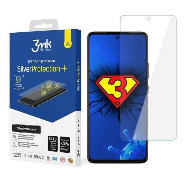3MK Silver Protect+ Motorola Moto G72 Αντιμικροβιακή Μεμβράνη Που Τοποθετείται Με Υγρό
