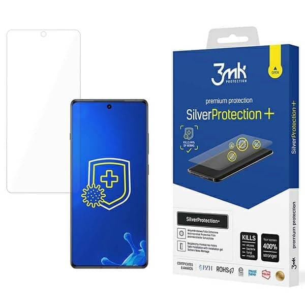 3MK SilverProtect+ OnePlus 12R Αντιμικροβιακή Μεμβράνη Εγκατάστασης με Υγρό