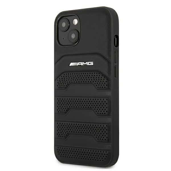 Mercedes Leather Debossed Lines - θήκη για Apple iPhone 13 mini - Μαύρο 2