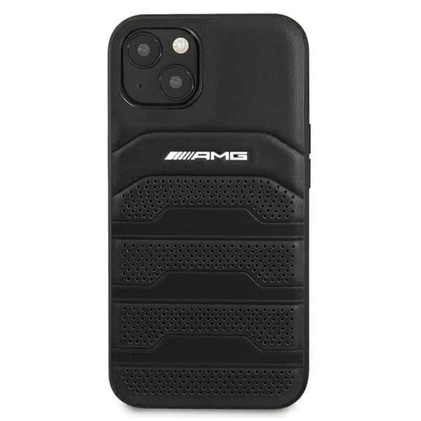 Mercedes Leather Debossed Lines - θήκη για Apple iPhone 13 mini - Μαύρο 3