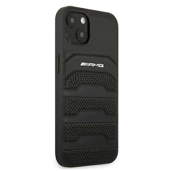 Mercedes Leather Debossed Lines - θήκη για Apple iPhone 13 mini - Μαύρο 4
