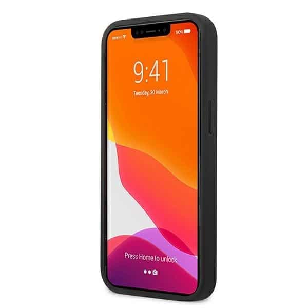 Mercedes Leather Debossed Lines - θήκη για Apple iPhone 13 mini - Μαύρο 5
