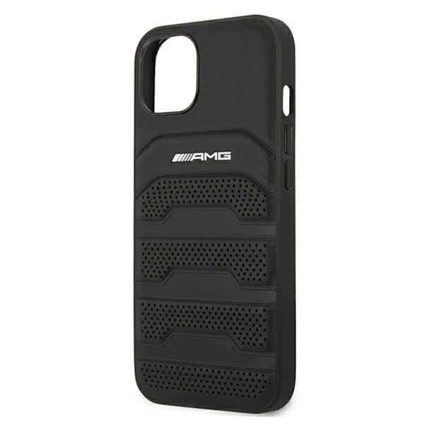 Mercedes Leather Debossed Lines - θήκη για Apple iPhone 13 mini - Μαύρο 6