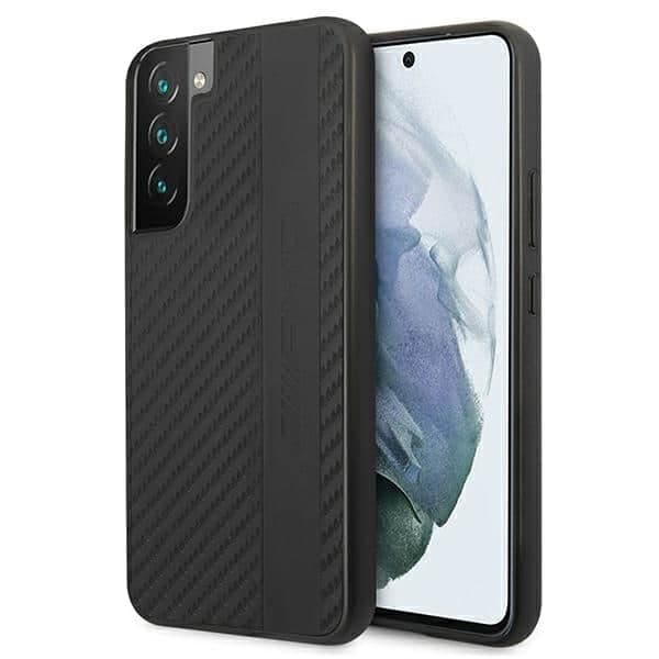 Mercedes Carbon Stripe&Embossed - θήκη για Samsung S22+ S906 - Μαύρο