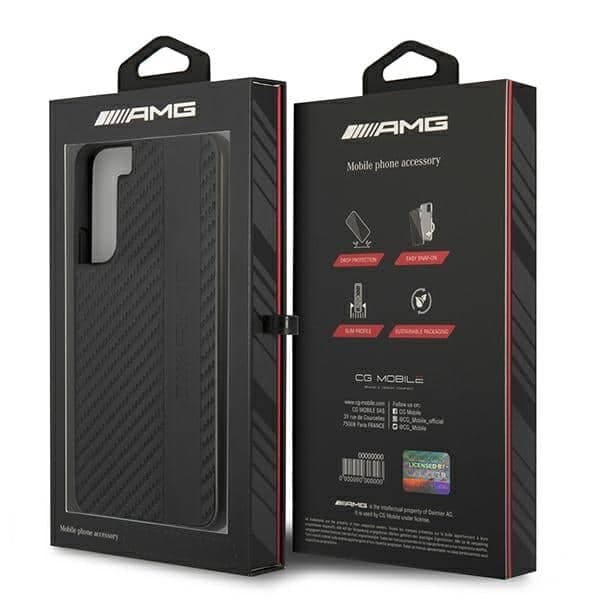 Mercedes Carbon Stripe&Embossed - θήκη για Samsung S22+ S906 - Μαύρο 8
