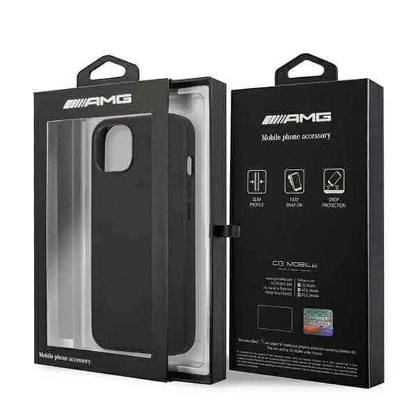 Mercedes Leather Hot Stamped - θήκη για Apple iPhone 14 - Μαύρο 8