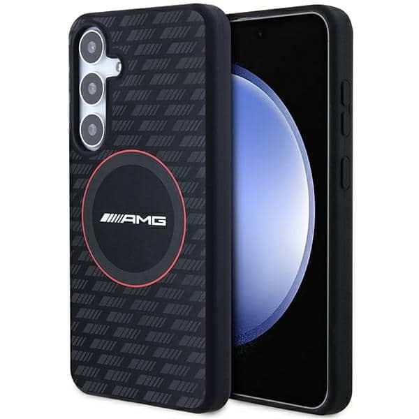 Mercedes Silicone Carbon Pattern MagSafe - θήκη για Samsung Galaxy S24+ - Μαύρο