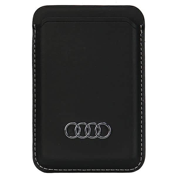 Audi Συνθετικό Δερμάτινο Πορτοφόλι με Θέση για Κάρτες MagSafe AU-MSCH-Q3/D1-BK μαύρο