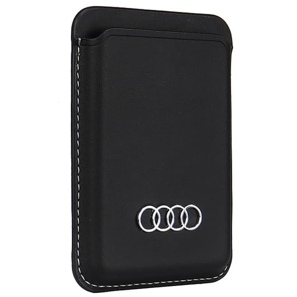 Audi Συνθετικό Δερμάτινο Πορτοφόλι με Θέση για Κάρτες MagSafe AU-MSCH-Q3/D1-BK μαύρο 6
