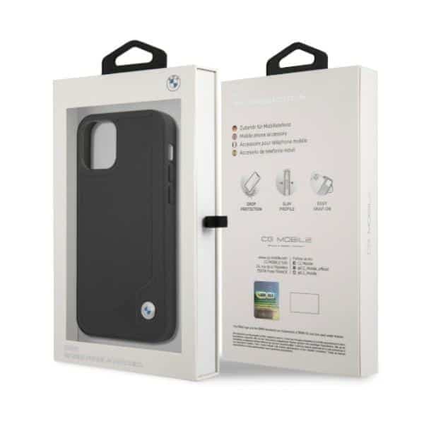 BMW Leather Deboss - θήκη για Apple iPhone 12 Pro Max - Μαύρο 8