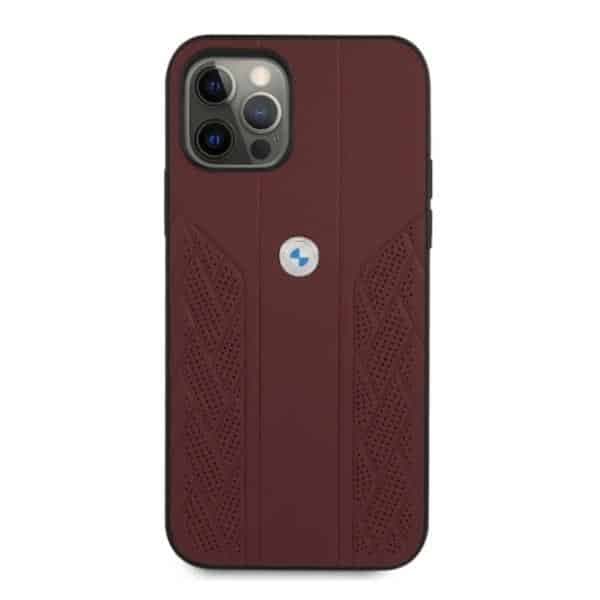 BMW Leather Curve Perforate - θήκη για Apple iPhone 12 Pro Max - Κόκκινο 3