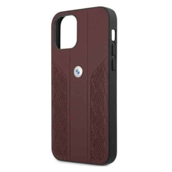 BMW Leather Curve Perforate - θήκη για Apple iPhone 12 Pro Max - Κόκκινο 6