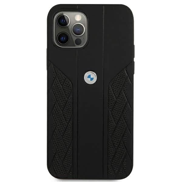 BMW Leather Curve Perforate - θήκη για Apple iPhone 12 Pro Max - Μαύρο 3