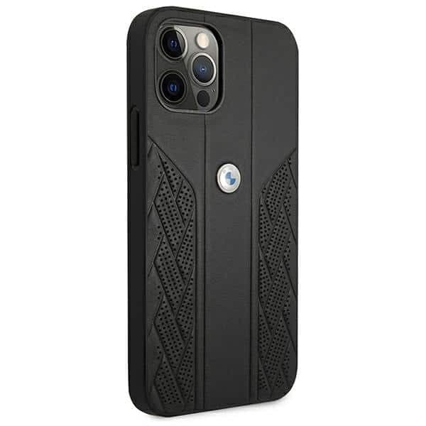 BMW Leather Curve Perforate - θήκη για Apple iPhone 12 Pro Max - Μαύρο 4