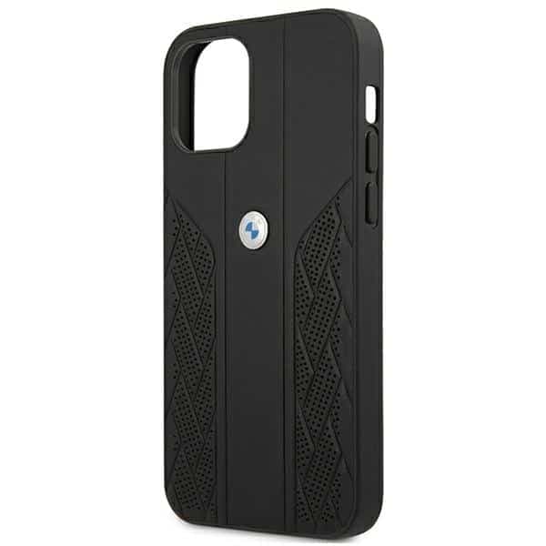 BMW Leather Curve Perforate - θήκη για Apple iPhone 12 Pro Max - Μαύρο 6
