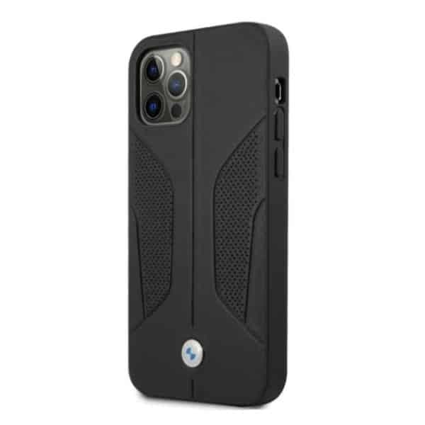BMW Leather Perforate Sides - θήκη για Apple iPhone 12 Pro Max - Μαύρο 2