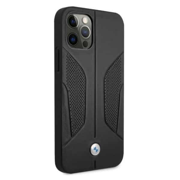 BMW Leather Perforate Sides - θήκη για Apple iPhone 12 Pro Max - Μαύρο 4