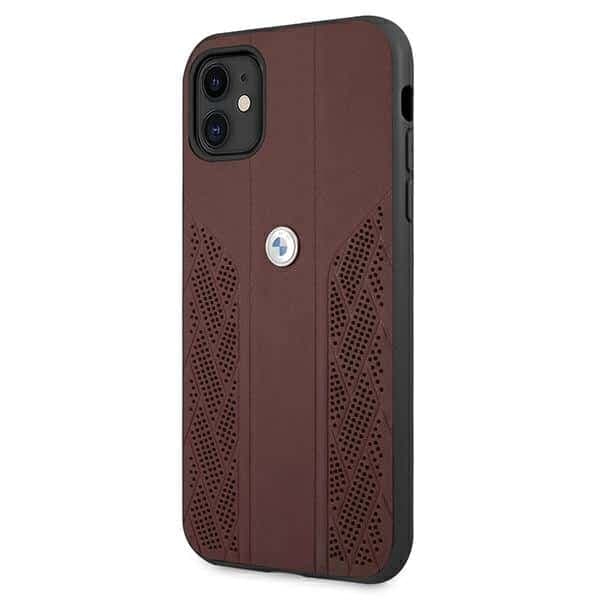 BMW Leather Curve Perforate - θήκη για Apple iPhone 11 - Κόκκινο 2