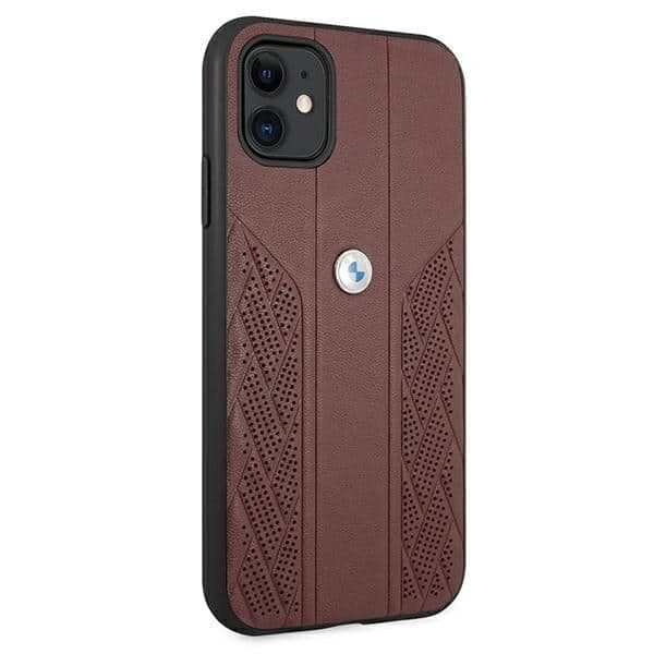 BMW Leather Curve Perforate - θήκη για Apple iPhone 11 - Κόκκινο 4