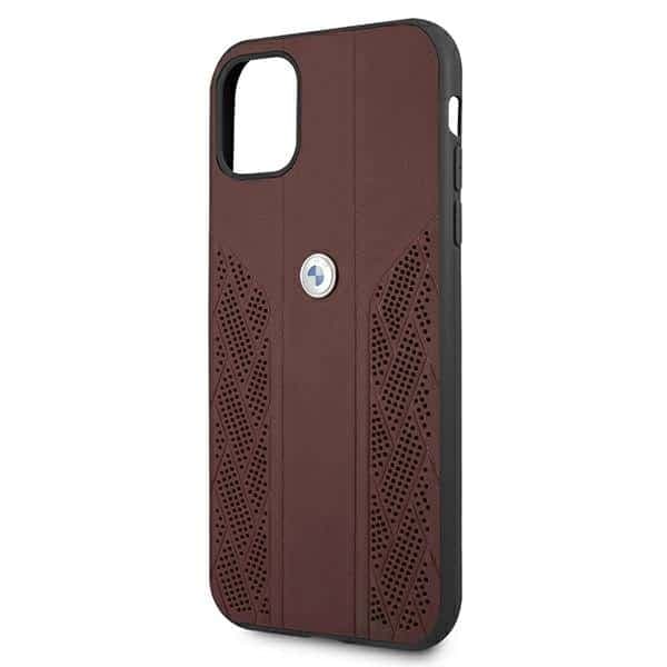 BMW Leather Curve Perforate - θήκη για Apple iPhone 11 - Κόκκινο 6