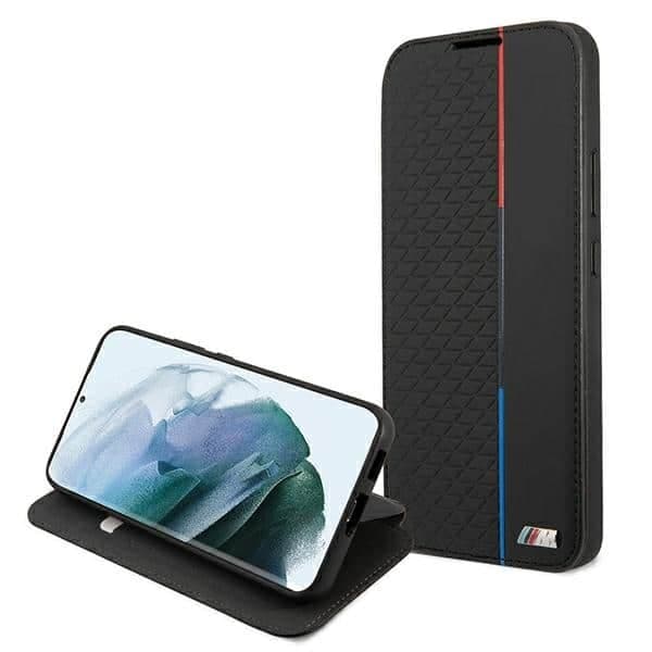 BMW Bookcase M Collection Triangles - θήκη για Samsung S22+ S906 - Μαύρο 5