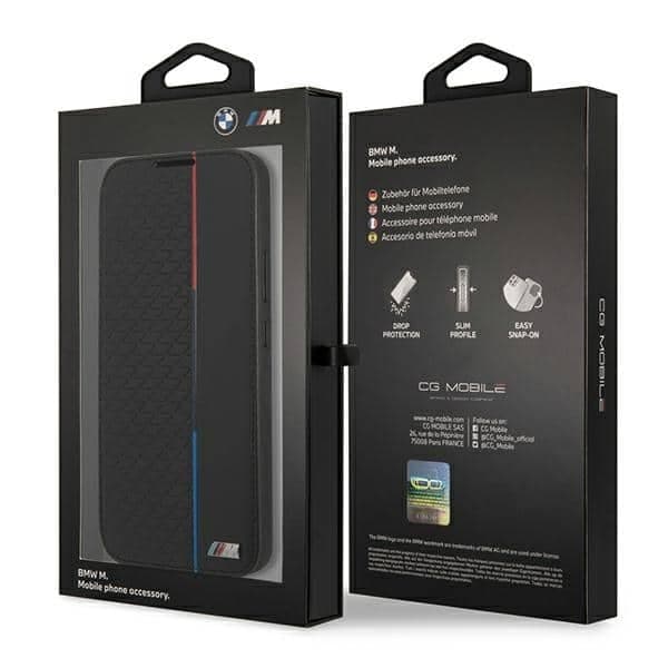 BMW Bookcase M Collection Triangles - θήκη για Samsung S22+ S906 - Μαύρο 7