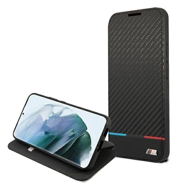 BMW Bookcase M Collection Triangles - θήκη για Samsung S22+ S906 - Μαύρο 4